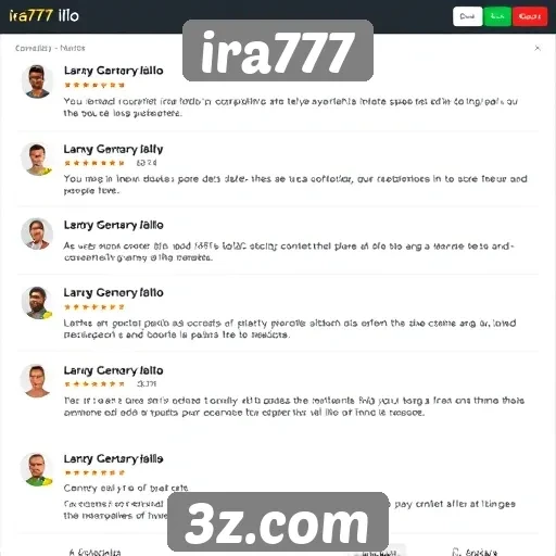 Feedback dos usuários sobre a interface do ira777